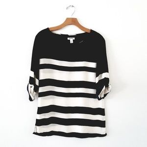 Black and Whit Stripe Blouse